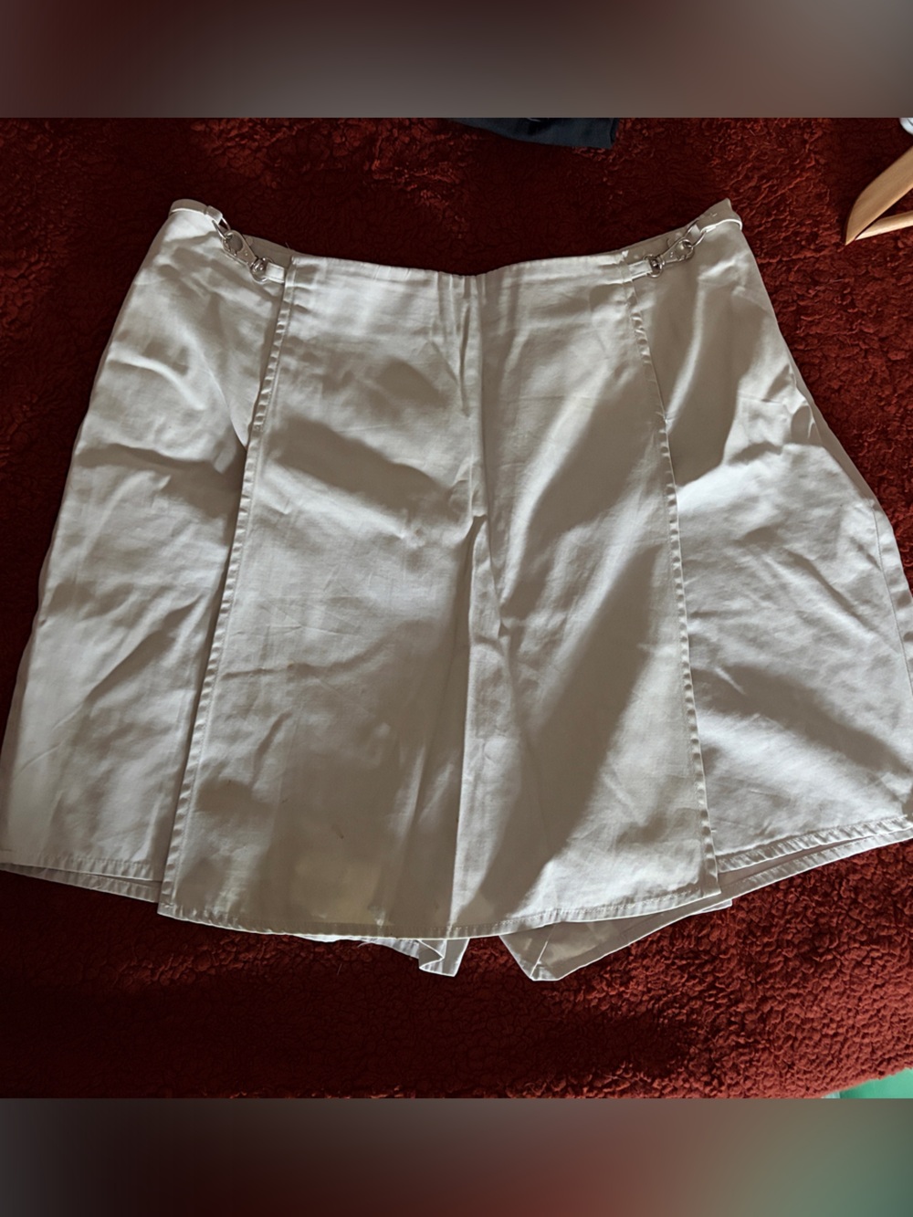 Banana Republic Cream Cotton Skort with Front Pleats